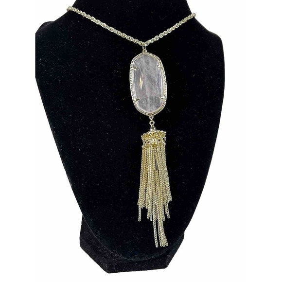 Kendra Scott Jewelry - Kendra Scott Rayne Gold Pendant Necklace Mother of Pearl Tassel w/ 20” Chain